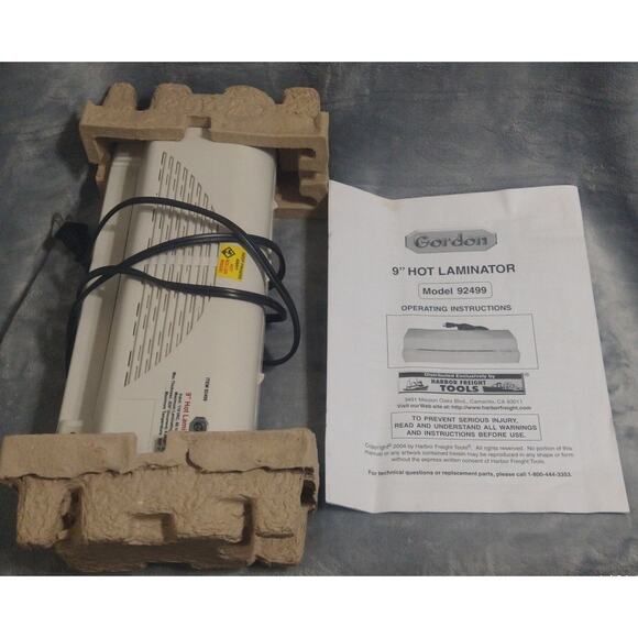 GORDON 9" HOT LAMINATOR 92499 and Gordon Pouch Laminate, 9 X 11 X 1/2”, 9 PCs - Picture 5 of 5